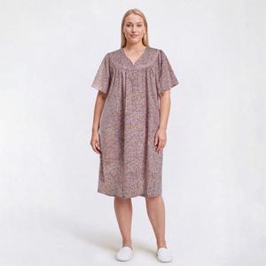 Plus Size Moon to Noon Trapunto Abstract Snap Robe